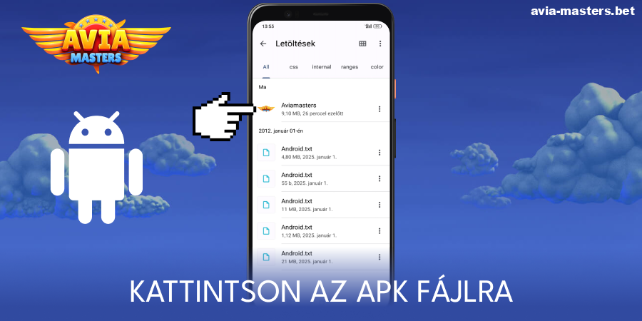Koppints az Aviamasters alkalmazásra a telepítéshez