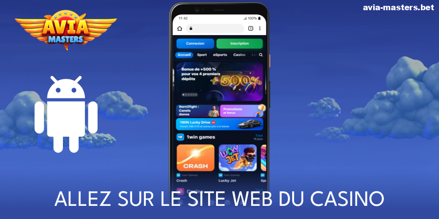 Visitez le site web du casino Aviamasters