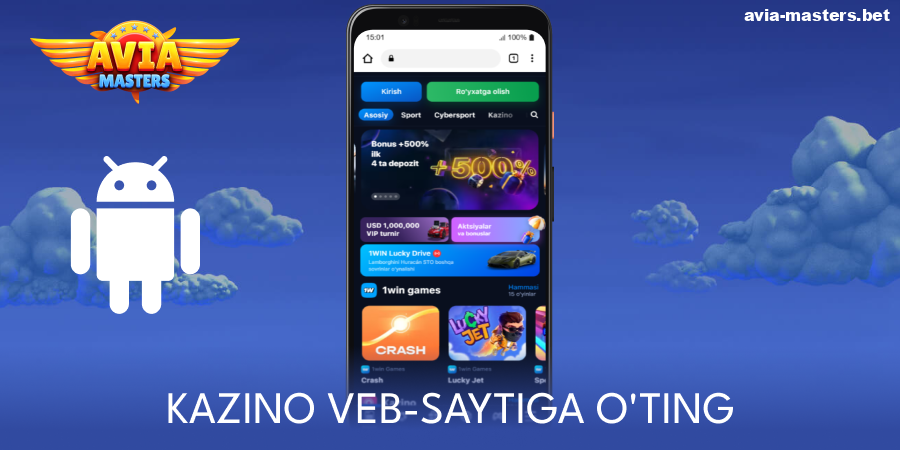 Aviamasters kazino veb-saytiga tashrif buyuring