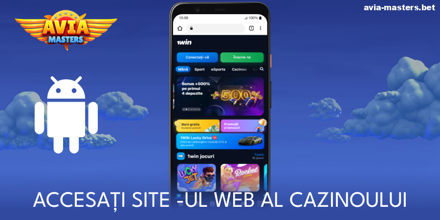 Vizitați site-ul web al cazinoului Aviamasters