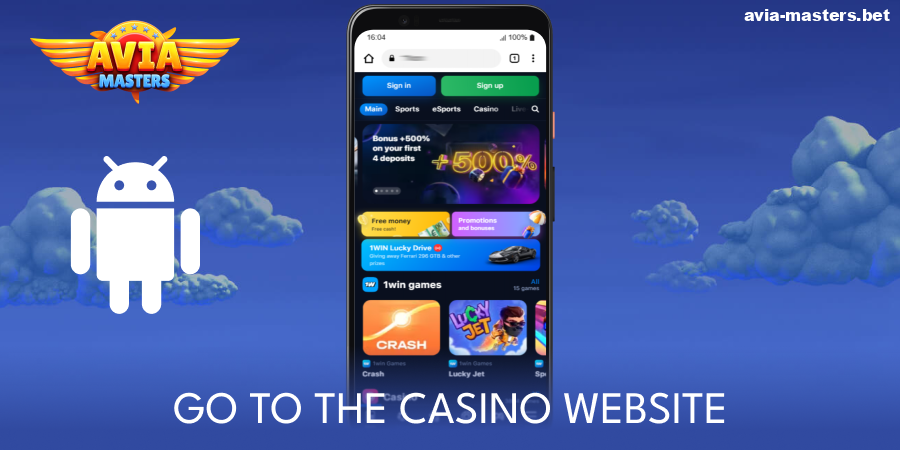 Visit the Aviamasters casino website