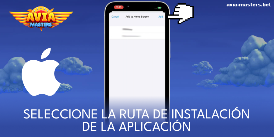 Agrega la aplicación Aviamasters para iOS a tu pantalla de inicio