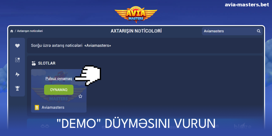 Aviamasters-in demo versiyasını işə salın