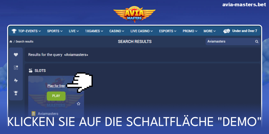 Starten Sie die Demoversion von Aviamasters