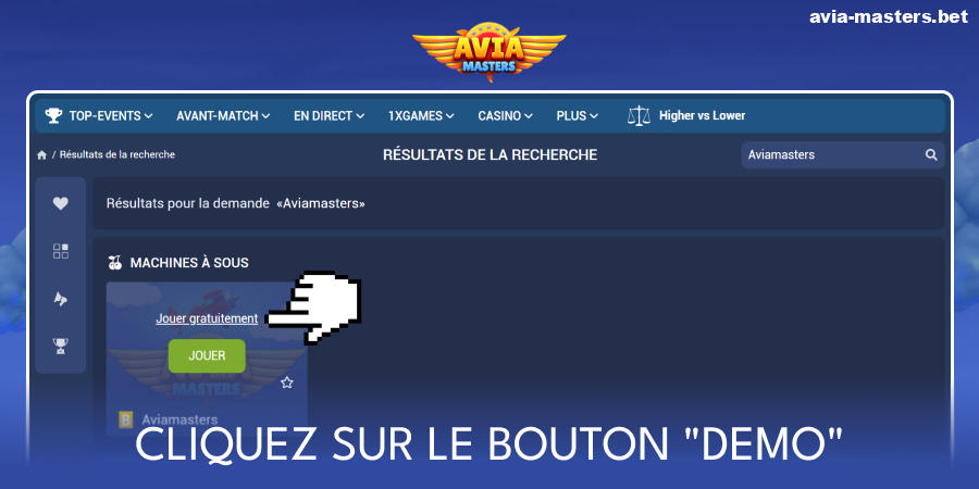 Lancez la version démo d'Aviamasters
