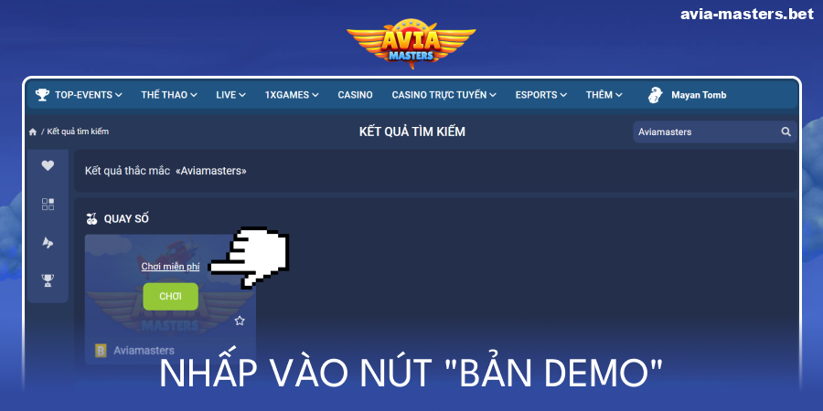 Khởi chạy phiên bản demo của Aviamasters
