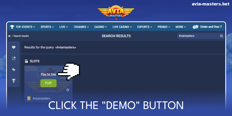 Launch the demo version of Aviamasters