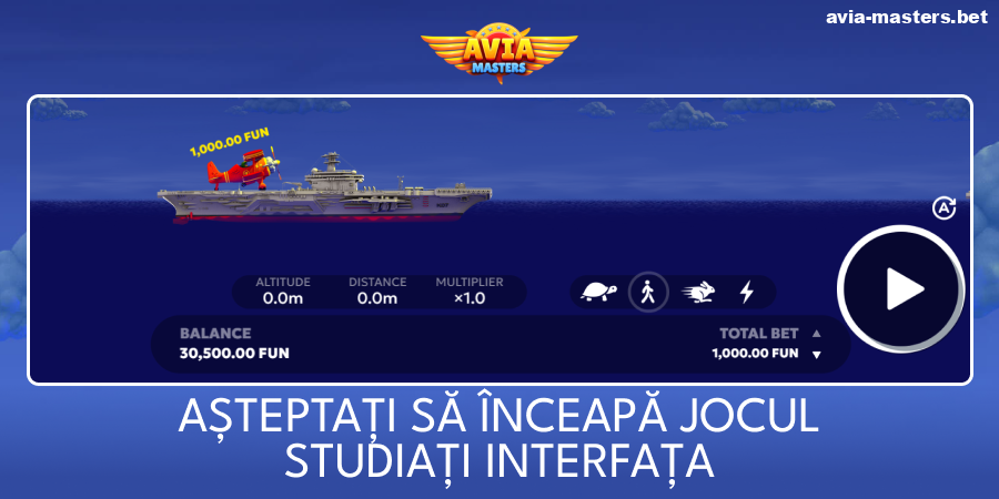 Explorează interfața jocului Aviamasters
