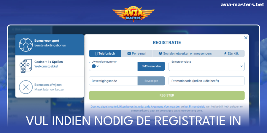 Registreer je bij Aviamasters casino