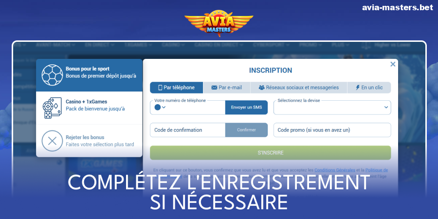 Inscrivez-vous au casino Aviamasters