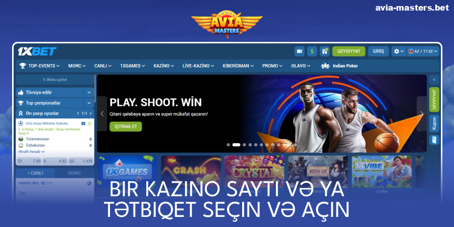 Aviamasters kazinosunun veb saytına daxil olun