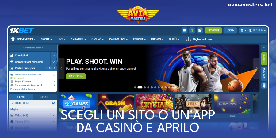 Vai al sito web del casinò Aviamasters
