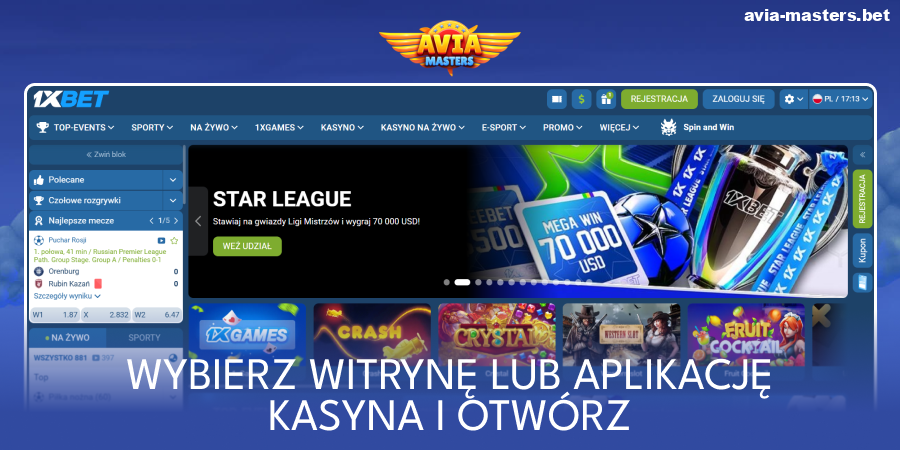 Przejdź na stronę kasyna Aviamasters