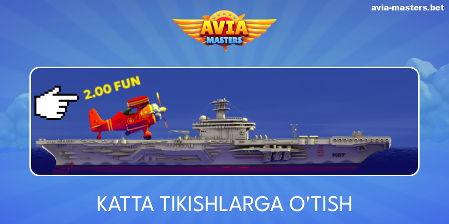 Aviamasters o'yinida garov tikish
