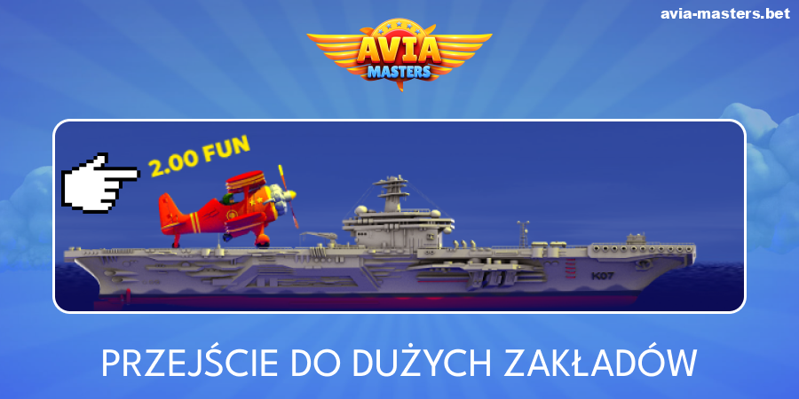 Testowanie zakładów w grze Aviamasters