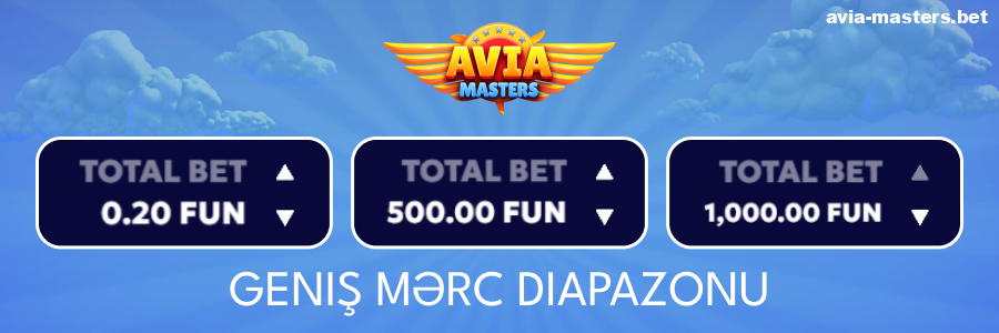 Aviamasters oyunçuları üçün minimum mərc