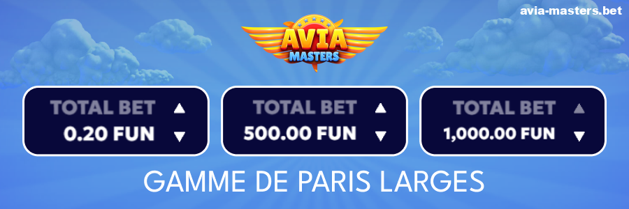 Mise minimale pour les joueurs d'Aviamasters