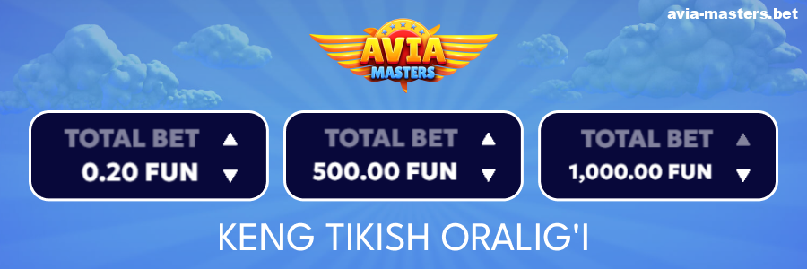 Aviamasters o'yinchilari uchun minimal tikish