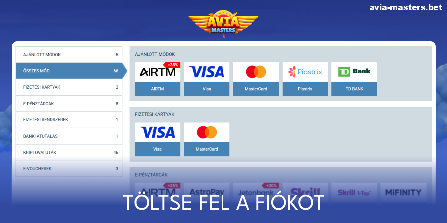 Fizess be az Aviamasters-nél